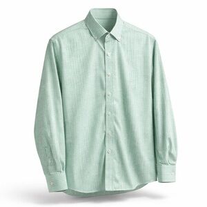 MICHAEL Michael Kors Pastel Mint Plaid Check Non-Iron Button Down Shirt Neck 17